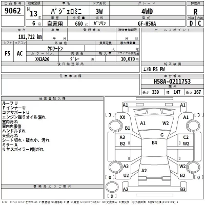 Mitsubishi PAJERO MINI  с аукциона в Японии