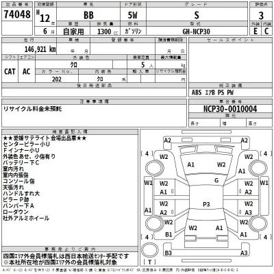 Toyota BB  с аукциона в Японии
