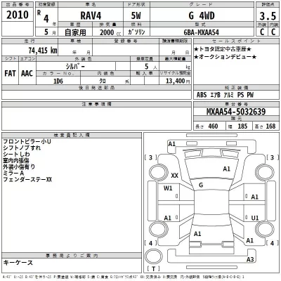 Toyota RAV4  с аукциона в Японии