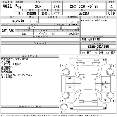 Mitsubishi COLT  с аукциона в Японии