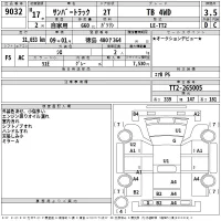 Subaru SAMBAR лот № 9032 оценка 3.5  с аукциона в Японии 2