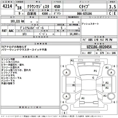 Toyota CROWN  с аукциона в Японии