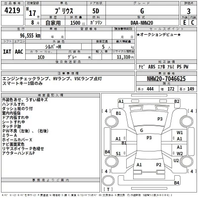 Toyota Prius  с аукциона в Японии