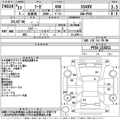 Nissan FUGA  с аукциона в Японии