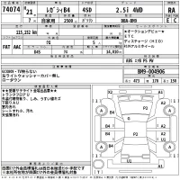 Subaru LEGACY B4 лот № 74074 оценка RA  с аукциона в Японии 2