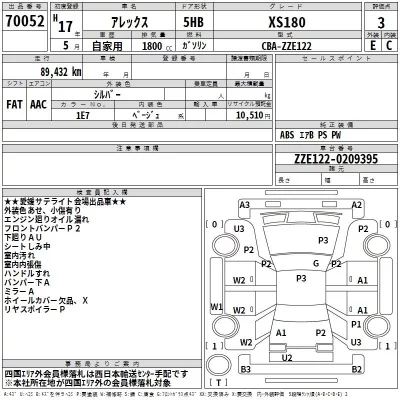Toyota ALLEX  с аукциона в Японии