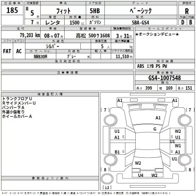 Honda FIT  с аукциона в Японии