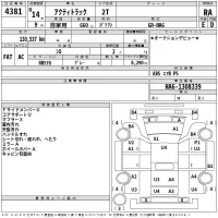 Honda ACTY TRUCK лот № 4381 оценка RA  с аукциона в Японии 2