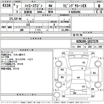 Toyota HIACE  с аукциона в Японии