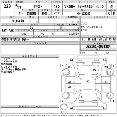 Toyota ARISTO  с аукциона в Японии