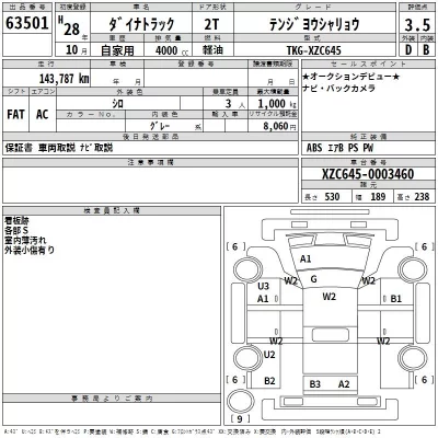 Toyota DYNA  с аукциона в Японии