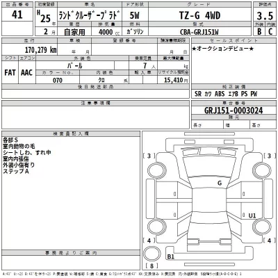 Toyota LAND CRUISER PRADO  с аукциона в Японии