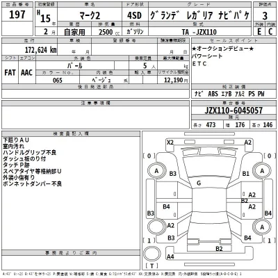 Toyota MARK II  с аукциона в Японии