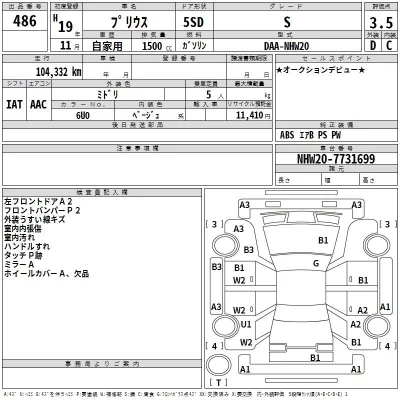 Toyota Prius  с аукциона в Японии