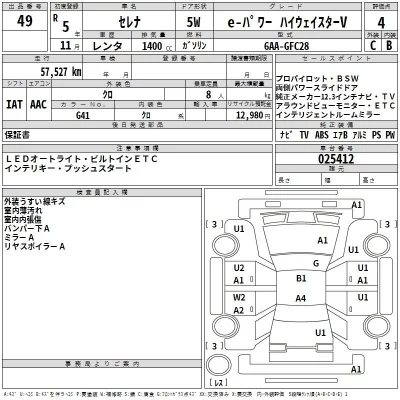Nissan SERENA  с аукциона в Японии