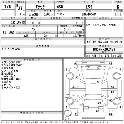 Mazda AXELA  с аукциона в Японии