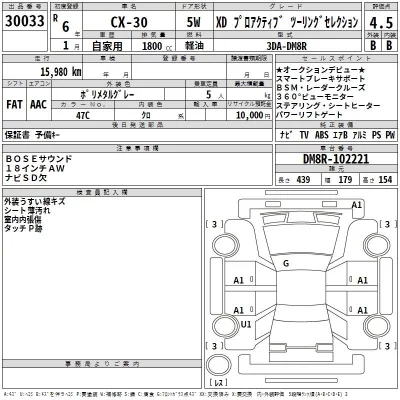 Mazda CX-30  с аукциона в Японии