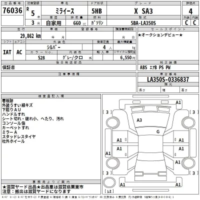 Daihatsu MIRA E S  с аукциона в Японии