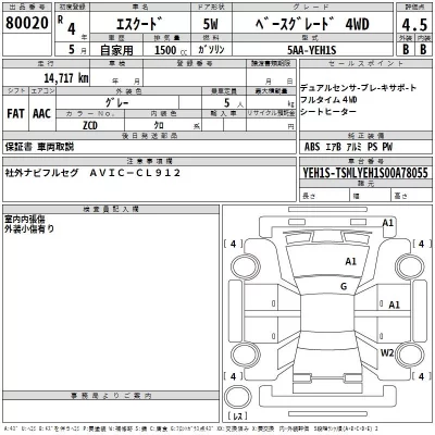 Suzuki ESCUDO  с аукциона в Японии