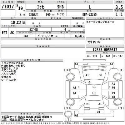 Daihatsu Esse  с аукциона в Японии