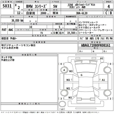 BMW 3-Series  с аукциона в Японии