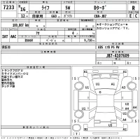 Honda LIFE лот № 7233 оценка R  с аукциона в Японии 2