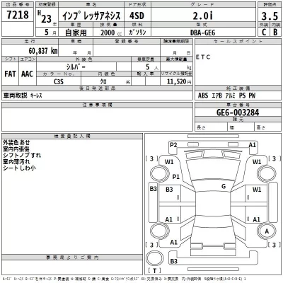 Subaru IMPREZA  с аукциона в Японии
