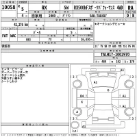 Lexus RX лот № 10058 оценка RA  с аукциона в Японии 2