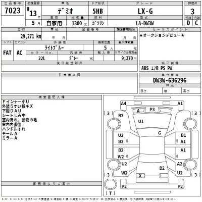 Mazda DEMIO  с аукциона в Японии