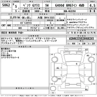 Mercedes-Benz G CLASS лот № 5062 оценка 4.5  с аукциона в Японии 2