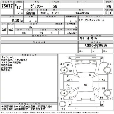 Toyota VOXY  с аукциона в Японии