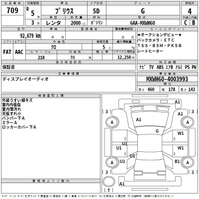 Toyota Prius  с аукциона в Японии