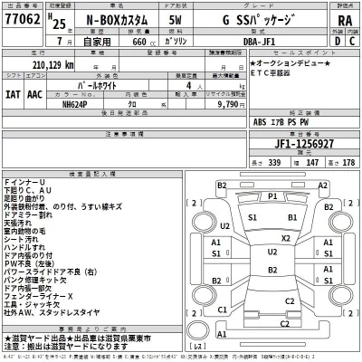 Honda N BOX  с аукциона в Японии