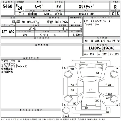 Daihatsu MOVE  с аукциона в Японии