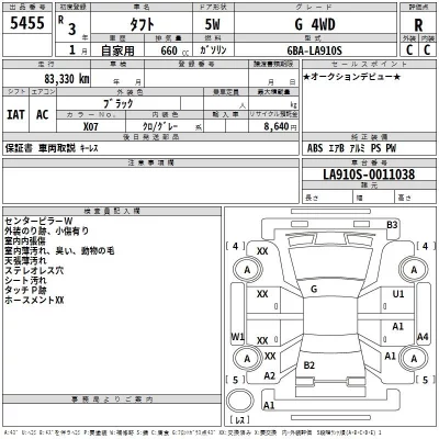 Daihatsu TAFT  с аукциона в Японии