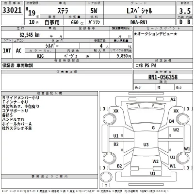 Subaru STELLA  с аукциона в Японии