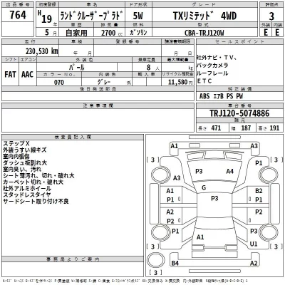 Toyota LAND CRUISER PRADO  с аукциона в Японии