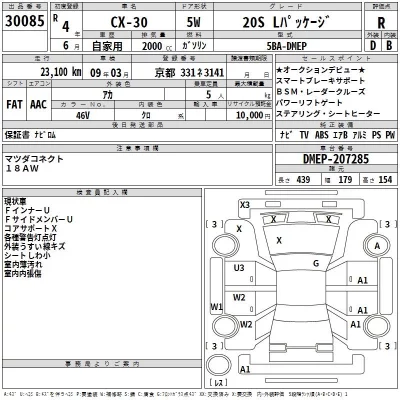 Mazda CX-30  с аукциона в Японии