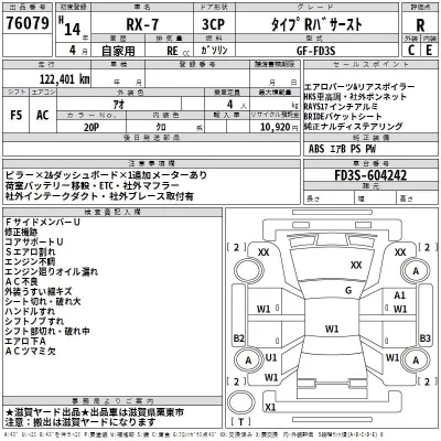 Mazda RX-7  с аукциона в Японии