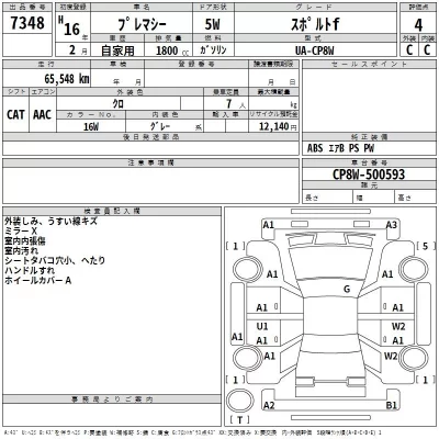 Mazda PREMACY  с аукциона в Японии