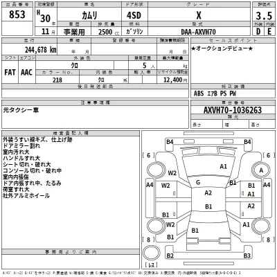 Toyota CAMRY  с аукциона в Японии
