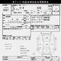 Nissan MARCH лот № 4087 оценка 3.5  с аукциона в Японии 2