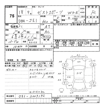Honda ZEST  с аукциона в Японии