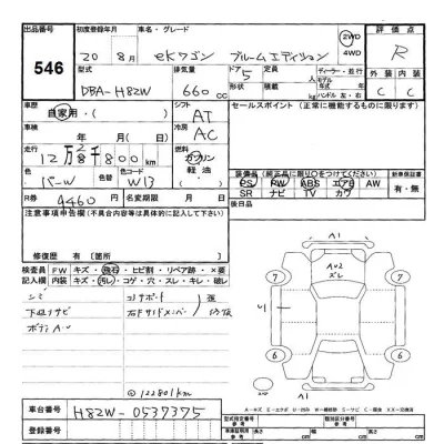 Mitsubishi EK WAGON  с аукциона в Японии
