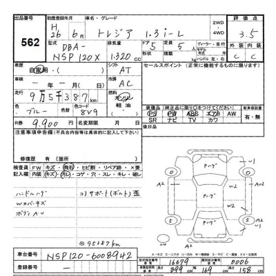 Subaru TREZIA  с аукциона в Японии