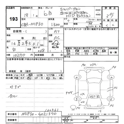 Toyota BB  с аукциона в Японии