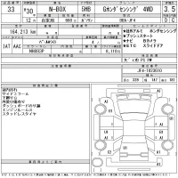 Honda N BOX лот № 33 оценка 3.5  с аукциона в Японии 11