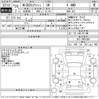 Honda N BOX SLASH лот № 3210 оценка R  с аукциона в Японии 10