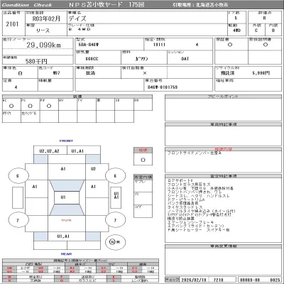 Nissan DAYZ  с аукциона в Японии