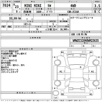 BMW MINI лот № 7024 оценка 3.5  с аукциона в Японии 2